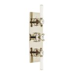 Vado Axbridge Nickel 3 Outlet, 3 Handle Concealed Thermostatic Valve