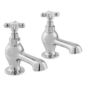 Vado Axbridge Cross Chrome Bath Pillar Taps