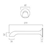 Vado Axbridge Nickel Bath Spout