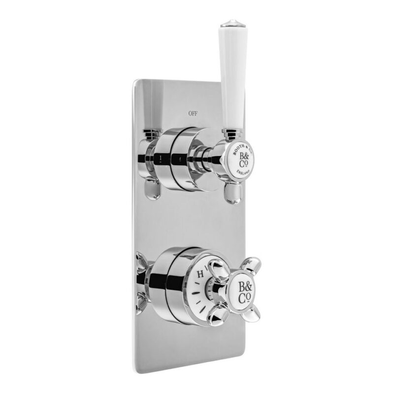 Vado Axbridge Chrome 2 Outlet, 2 Handle Concealed Thermostatic Valve Vado Axbridge Chrome 2 Outlet, 2 Handle Concealed Thermostatic Valve