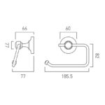 Vado Axbridge Nickel Toilet Roll Holder