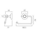 Vado Axbridge Chrome Toilet Roll Holder