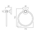 Vado Axbridge Nickel Towel Ring