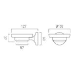 Vado Axbridge Ceramic Soap Dish & Holder Chrome