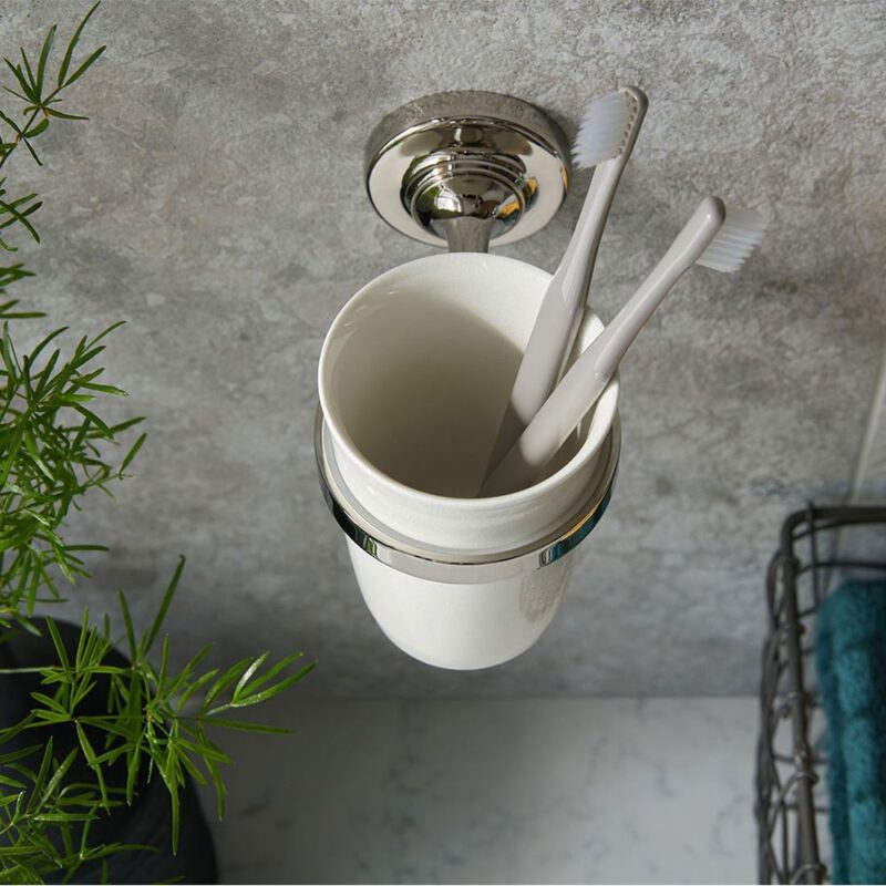 Vado Axbridge Ceramic Tumbler & Holder Nickel