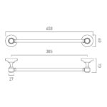Vado Axbridge Chrome Towel Rail 450mm