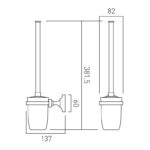 Vado Axbridge Chrome Toilet Brush & Ceramic Holder