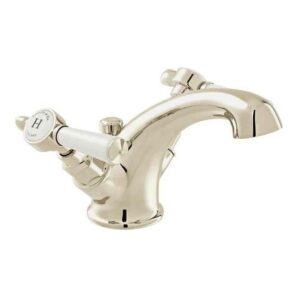 Vado Axbridge Lever Nickel Mono Basin Mixer Tap with Pop-Up Waste