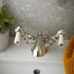 Vado Axbridge Lever Nickel Mono Basin Mixer Tap with Pop-Up Waste