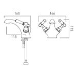 Vado Axbridge Lever Chrome Mono Basin Mixer with Pop-Up Waste