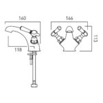 Vado Axbridge Lever Nickel Smooth Body Mono Basin Mixer Tap