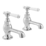 Vado Axbridge Lever Chrome Basin Pillar Taps