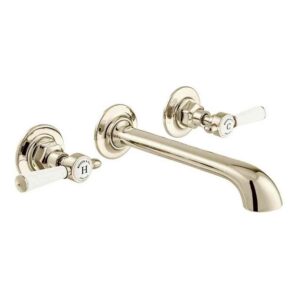 Vado Axbridge Lever Nickel Wall Mounted Basin Mixer Tap