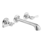 Vado Axbridge Lever Chrome Wall Mounted Basin Mixer Tap