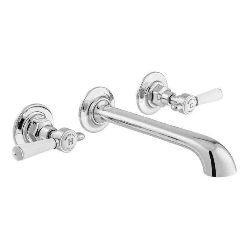Vado Axbridge Lever Chrome Wall Mounted Basin Mixer Tap
