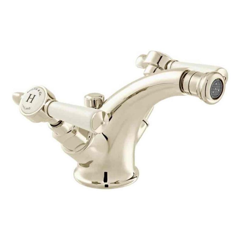 Vado Axbridge Lever Nickel Mono Bidet Mixer with Pop-Up Waste