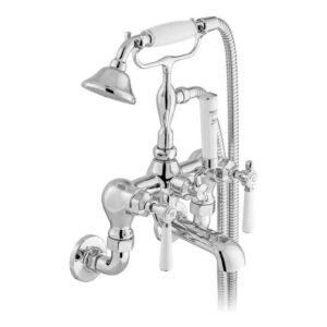 Vado Axbridge Lever Chrome Wall Bath Shower Mixer Tap
