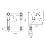 Vado Axbridge Lever Nickel Bath Filler Tap