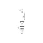 Vado Axbridge Basin Waste with Ceramic Plug & Chain Chrome