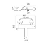 Vado Celsius Bath Shower Mixer without Shower Kit