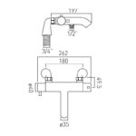 Vado Celsius Bath Shower Mixer without Shower Kit