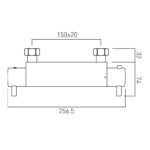 Vado Celsius 1 Outlet Thermostatic Shower Valve 1/2"