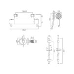 Vado Celsius Exposed Thermostatic Shower Set