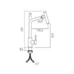 Vado Ascent Mono Sink Mixer Stainless Steel