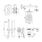 Vado Life 2 Outlet Thermostatic Shower Set