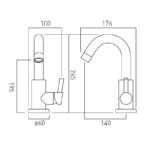 Vado Elements Air Mono Sink Mixer