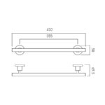 Vado Elements Towel Rail 450mm