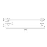 Vado Elements Towel Rail 695mm