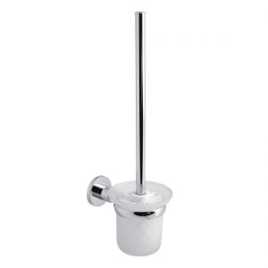 Vado Elements Toilet Brush & Frosted Glass Holder