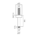 Vado Elements Ceiling Shower Arm 100mm