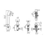 Vado Elements 4 Hole Bath Shower Mixer without Spout