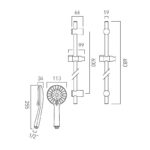 Vado Evolve 4 Function Slide Rail Shower Kit