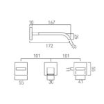 Vado Geo Wall Mounted Basin Mixer