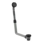 Vado Brushed Black Round Clic-Clac Bath Waste & Overflow