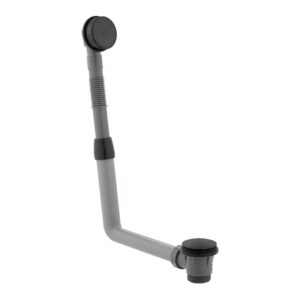Vado Brushed Black Round Clic-Clac Bath Waste & Overflow