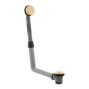 Vado Brushed Gold Round Clic-Clac Bath Waste & Overflow