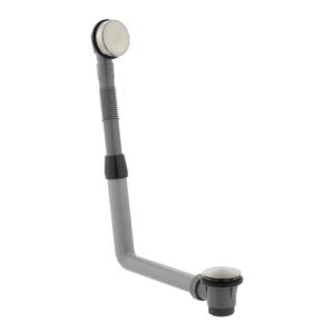Vado Brushed Nickel Round Clic-Clac Bath Waste & Overflow