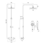 Vado Nebula Brushed Black Thermostatic Round Shower Column
