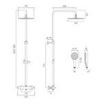 Vado Nebula Brushed Gold Thermostatic Round Shower Column