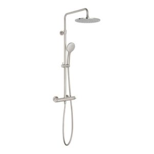 Vado Nebula Brushed Nickel Thermostatic Round Shower Column