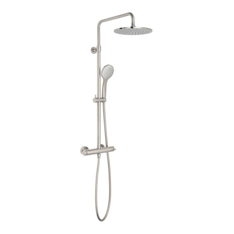 Vado Nebula Brushed Nickel Thermostatic Round Shower Column