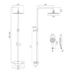Vado Nebula Brushed Nickel Thermostatic Round Shower Column