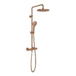 Vado Nebula Brushed Bronze Thermostatic Round Shower Column
