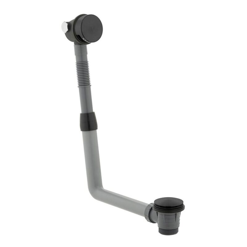 Vado Brushed Black Round Clic-Clac Bath Filler Waste & Overflow Vado Brushed Black Round Clic-Clac Bath Filler Waste & Overflow