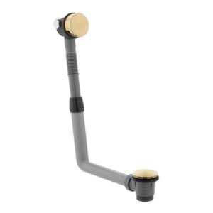 Vado Brushed Gold Round Clic-Clac Bath Filler Waste & Overflow