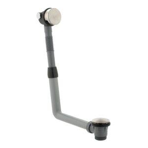 Vado Brushed Nickel Round Clic-Clac Bath Filler Waste & Overflow